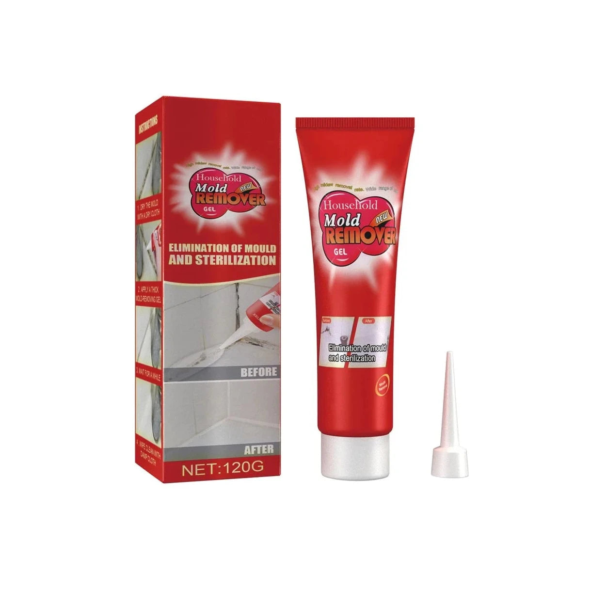 Magischer Schimmelentferner Gel 120g – für Waschmaschine, Kühlschrank & Bad